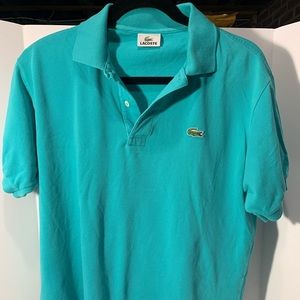 Mens Lacoste Polo Shirt size 5 US Large Teal  Blue